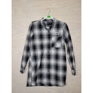 Fox Racing Women's SZ Small Plaid Shirt Long Sleeve Pocket Embroidered Logo